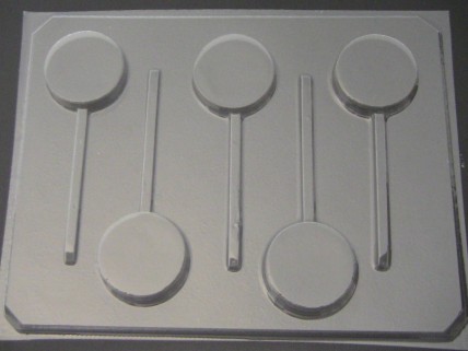 1220 1.75 Inch Round Chocolate or Hard Candy Lollipop Mold